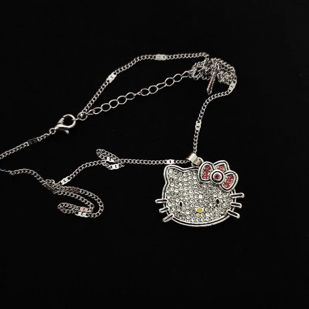 Hello Kitty Rhinestone Necklace - Picture 2 of 5